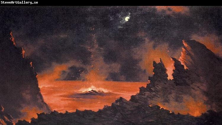 Jules Tavernier Volcano at Night